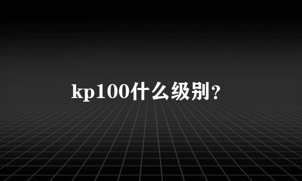 kp100什么级别？