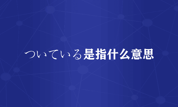 ついている是指什么意思