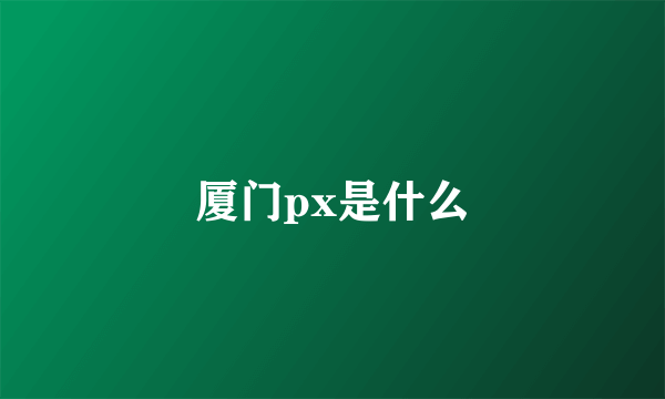 厦门px是什么