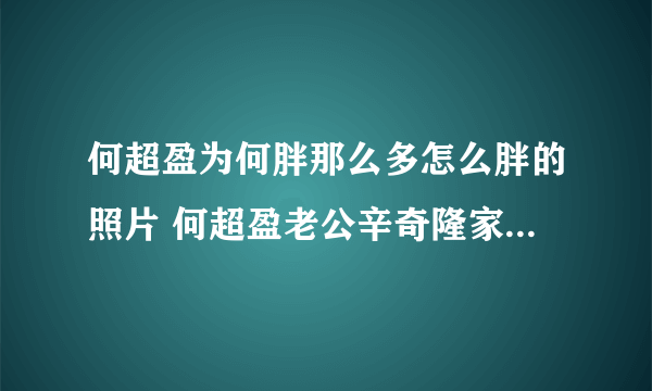 何超盈为何胖那么多怎么胖的照片 何超盈老公辛奇隆家世背景身价