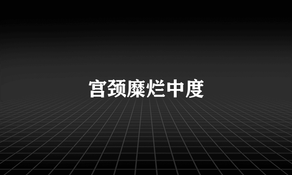 宫颈糜烂中度