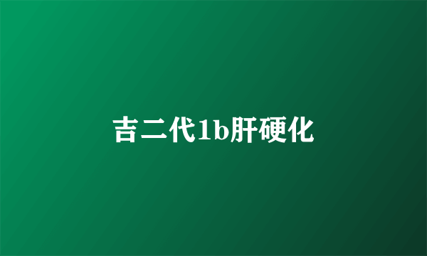 吉二代1b肝硬化