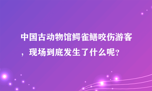 中国古动物馆鳄雀鳝咬伤游客，现场到底发生了什么呢？