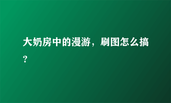 大奶房中的漫游，刷图怎么搞?