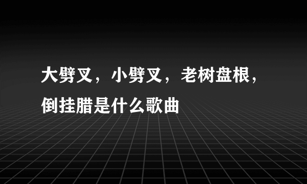 大劈叉，小劈叉，老树盘根，倒挂腊是什么歌曲