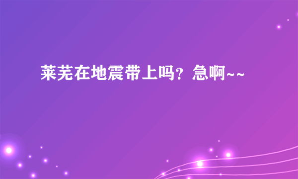 莱芜在地震带上吗？急啊~~