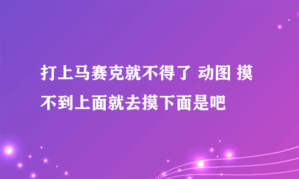 打上马赛克就不得了 动图 摸不到上面就去摸下面是吧