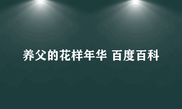 养父的花样年华 百度百科