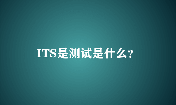 ITS是测试是什么？