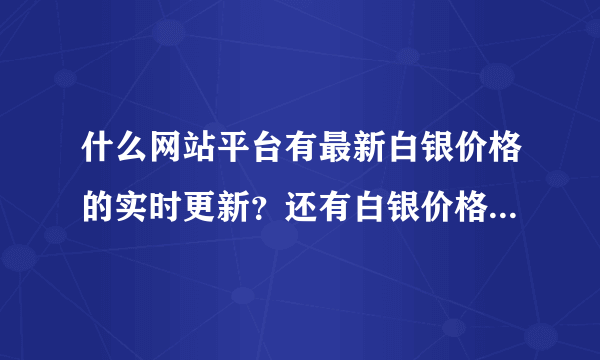 什么网站平台有最新白银价格的实时更新？还有白银价格走势图？