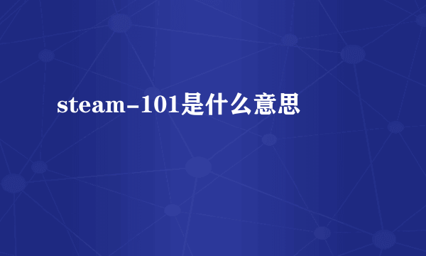 steam-101是什么意思