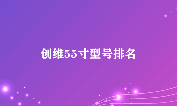 创维55寸型号排名