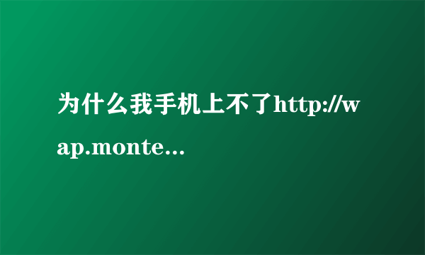 为什么我手机上不了http://wap.monternet.com移动梦网