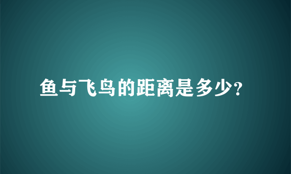 鱼与飞鸟的距离是多少？