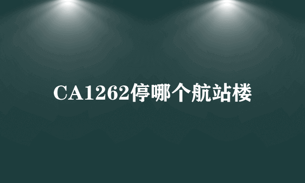 CA1262停哪个航站楼