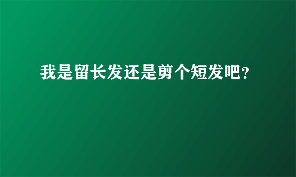 我是留长发还是剪个短发吧？