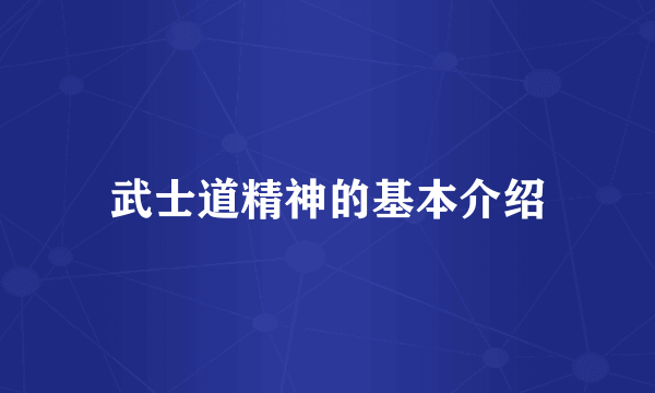 武士道精神的基本介绍