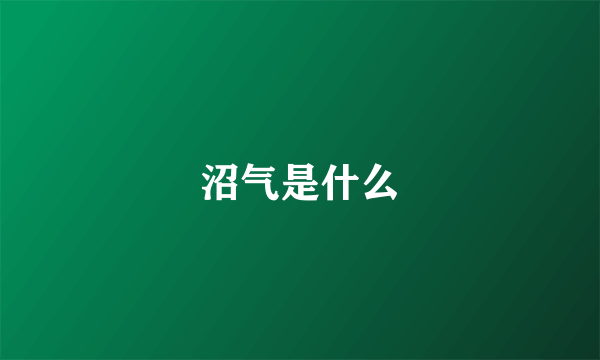 沼气是什么