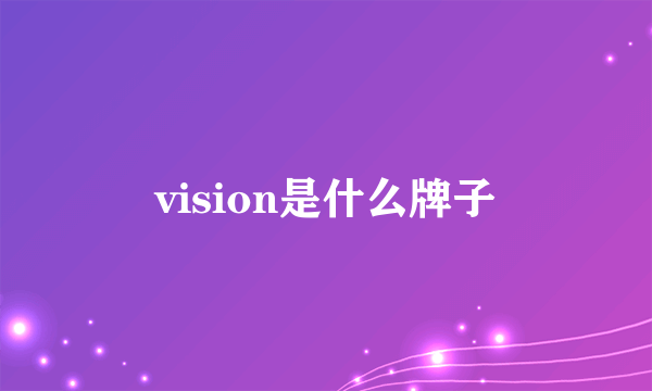 vision是什么牌子