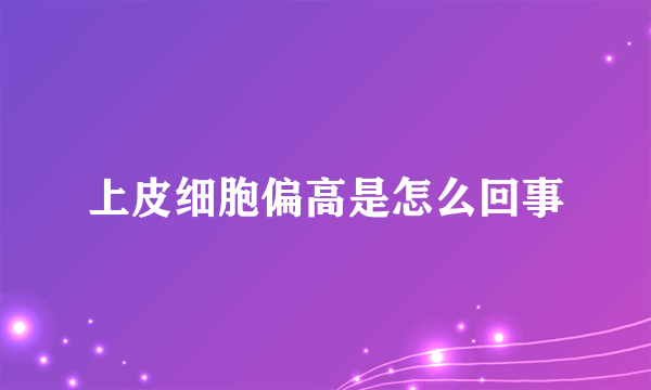 上皮细胞偏高是怎么回事