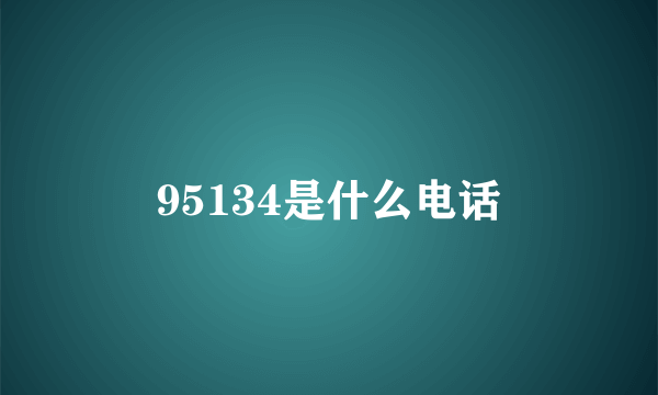 95134是什么电话