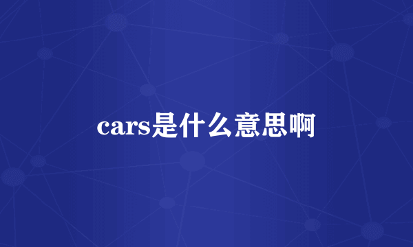 cars是什么意思啊