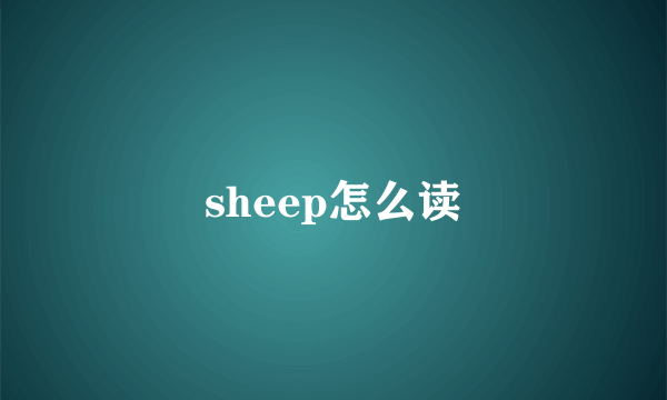 sheep怎么读