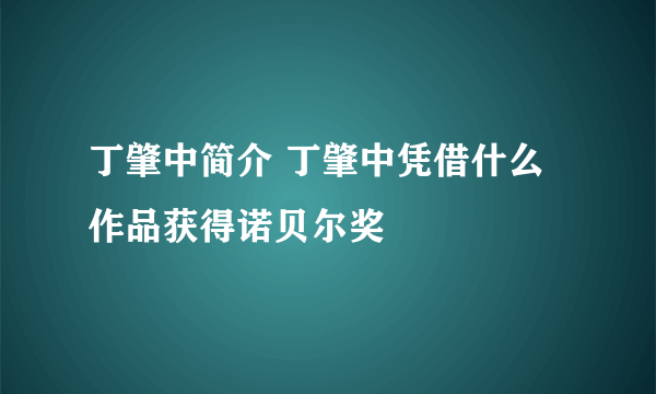 丁肇中简介 丁肇中凭借什么作品获得诺贝尔奖