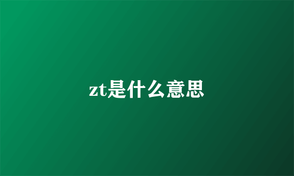 zt是什么意思