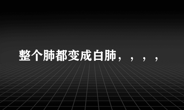 整个肺都变成白肺，，，，