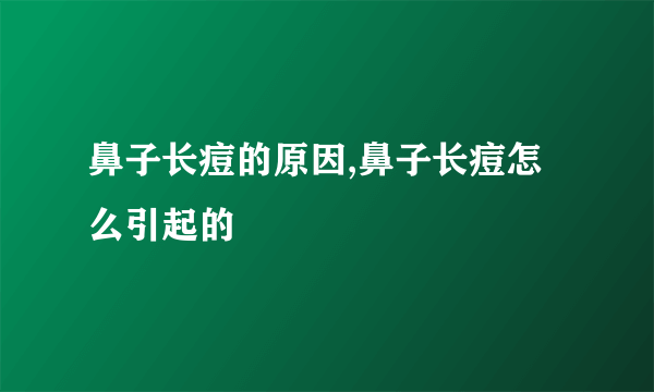 鼻子长痘的原因,鼻子长痘怎么引起的