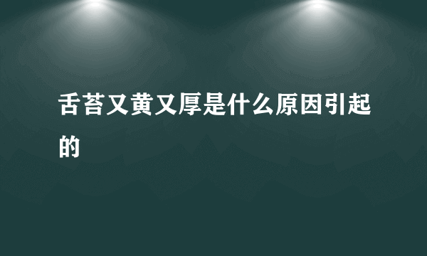 舌苔又黄又厚是什么原因引起的