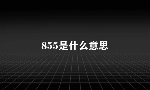 855是什么意思