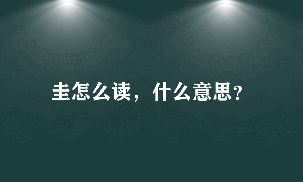 圭怎么读，什么意思？