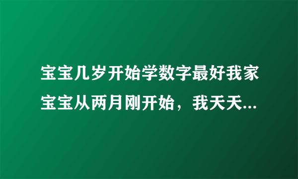 宝宝几岁开始学数字最好我家宝宝从两月刚开始，我天天...