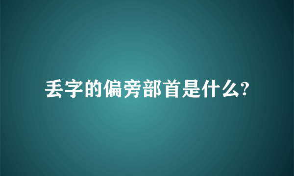 丢字的偏旁部首是什么?