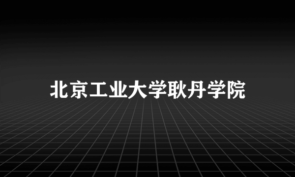 北京工业大学耿丹学院