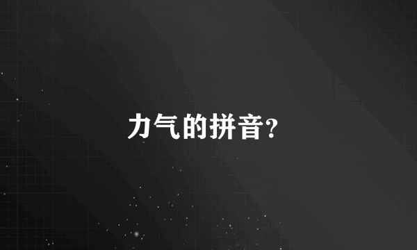 力气的拼音？