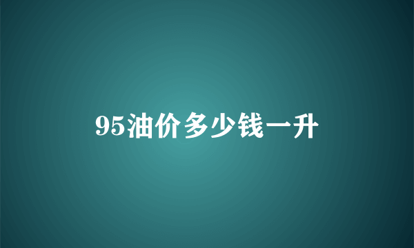 95油价多少钱一升