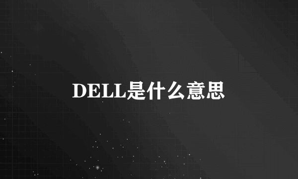 DELL是什么意思