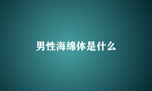 男性海绵体是什么