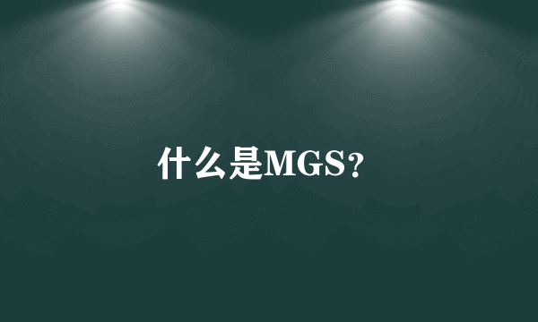 什么是MGS？