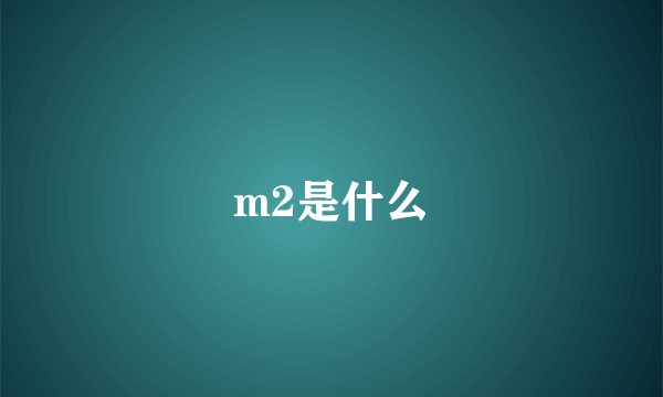 m2是什么