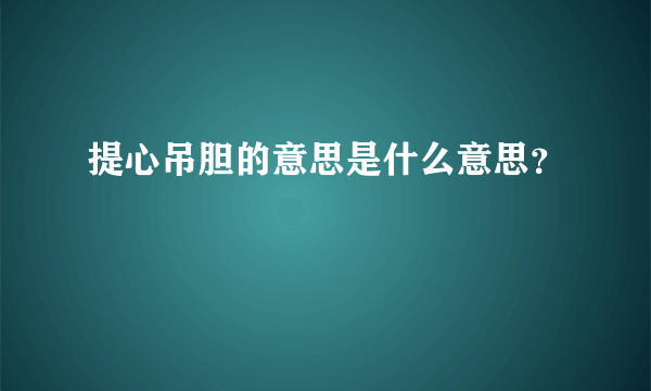 提心吊胆的意思是什么意思？