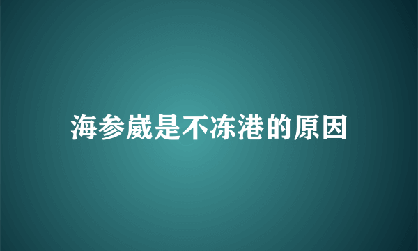 海参崴是不冻港的原因