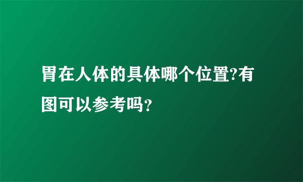 胃在人体的具体哪个位置?有图可以参考吗？