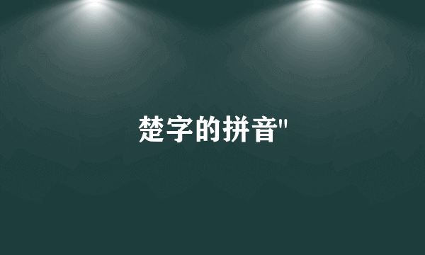 楚字的拼音