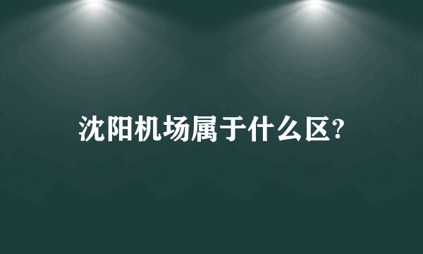 沈阳机场属于什么区?