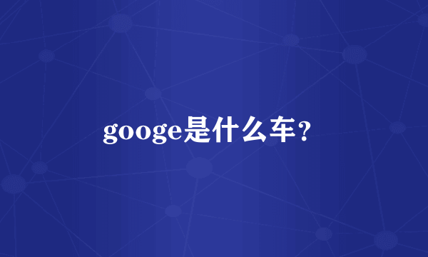 googe是什么车？