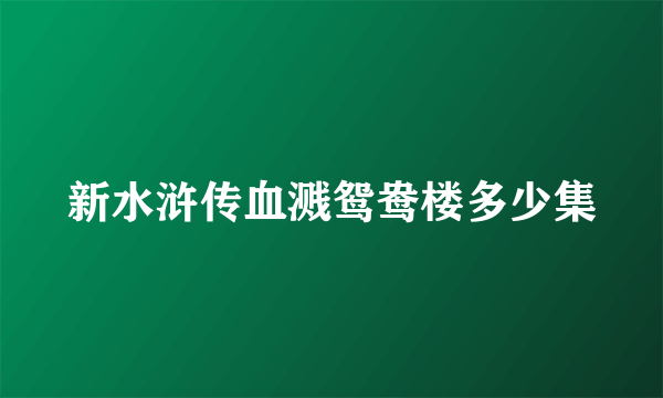 新水浒传血溅鸳鸯楼多少集